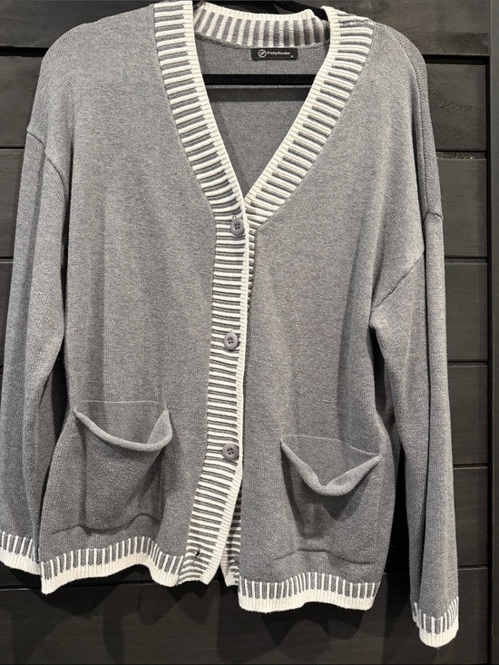PrettyGarden Sweaters - Grey Button-Front Cardigan Sweater Set